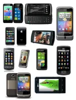Restos de teléfonos inteligentes Appel, Sony, Motorola, Nokia, HTC, Samsung, LG, Huawei.